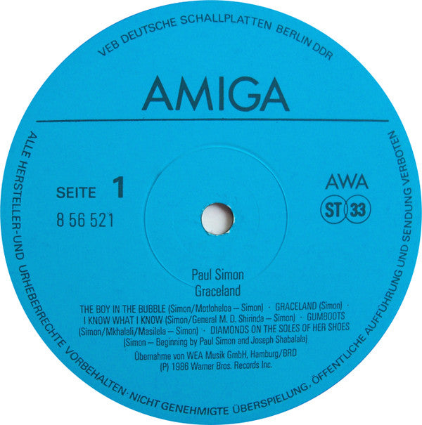 Paul Simon : Graceland (LP, Album)