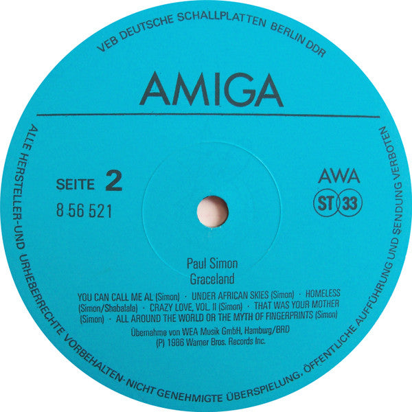 Paul Simon : Graceland (LP, Album)