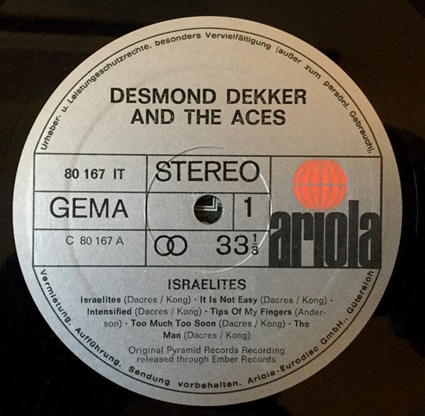 Desmond Dekker & The Aces : Israelites (LP, Album)