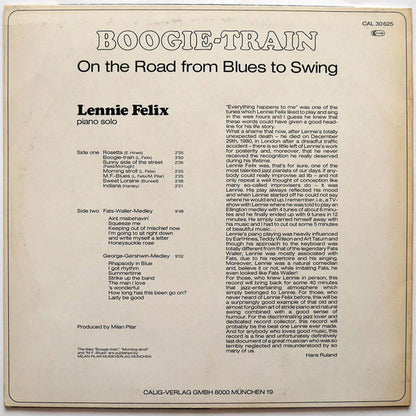 Lennie Felix : Boogie-Train (On The Road From Blues To Swing) (LP, Album)