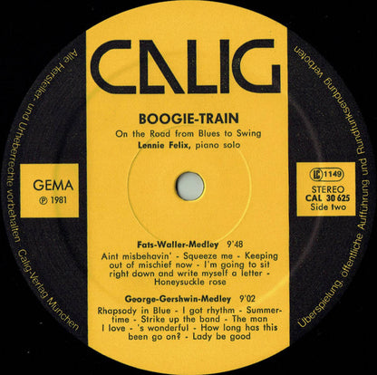 Lennie Felix : Boogie-Train (On The Road From Blues To Swing) (LP, Album)