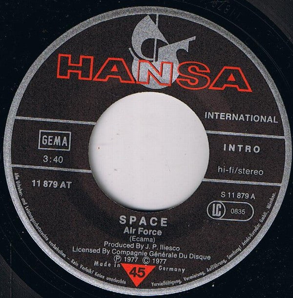 Space : Air Force / Running In The City (7", Single)