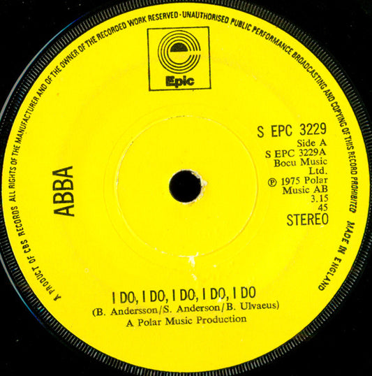 ABBA : I Do, I Do, I Do, I Do, I Do (7", Single)