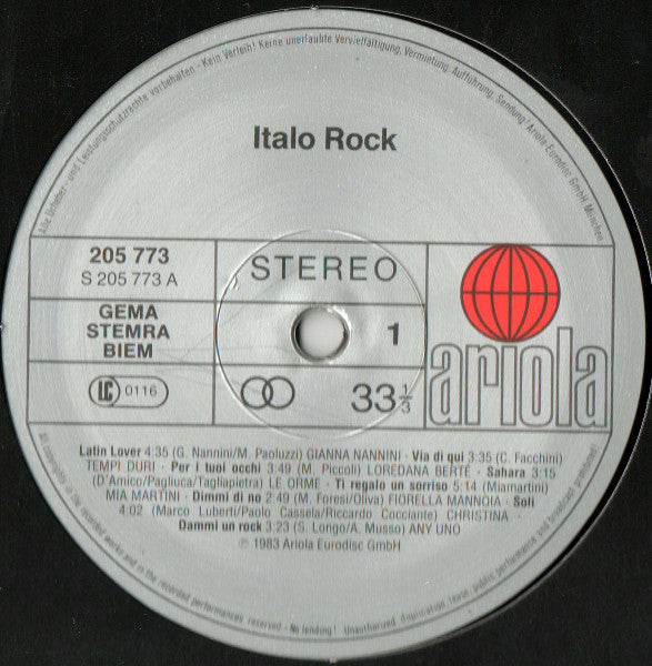 Various : Italo Rock (LP, Comp)