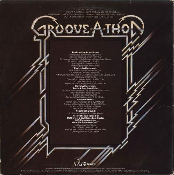 Isaac Hayes : Groove-A-Thon (LP, Album, Gat)