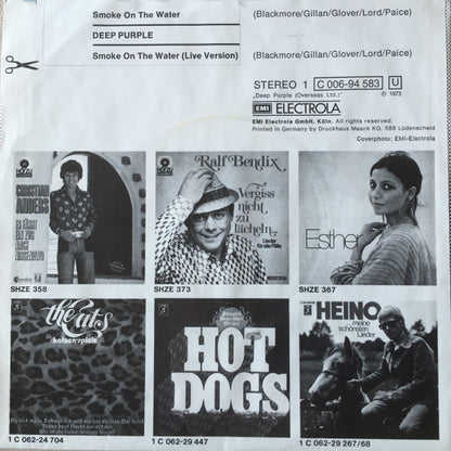 Deep Purple : Smoke On The Water (7", Single)