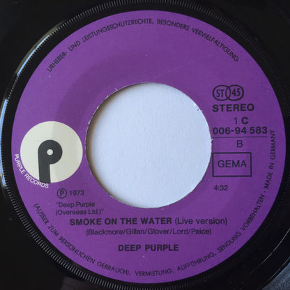 Deep Purple : Smoke On The Water (7", Single)