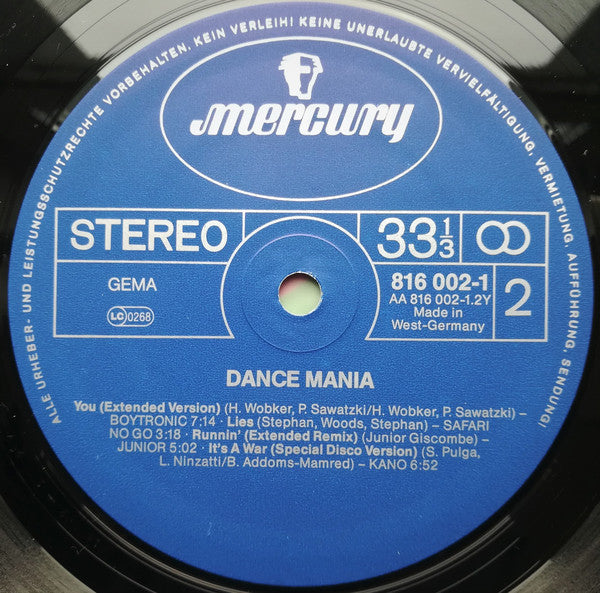 Various : Dance Mania - 14 Great Maxi Masters (2xLP, Comp)