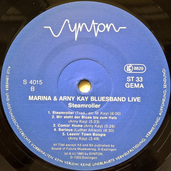Marina Kay & Arny Kay Special Guest Jim Kahr : Steamroller (Live) (LP)