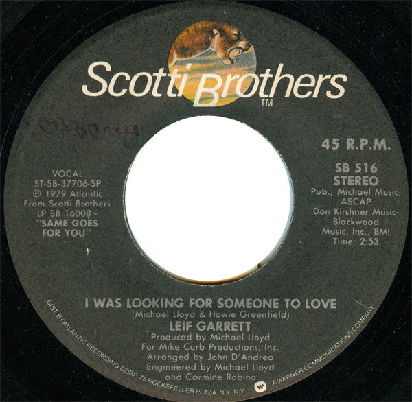 Leif Garrett : I Was Looking For Someone To Love / Little Things You Do (7", Single)