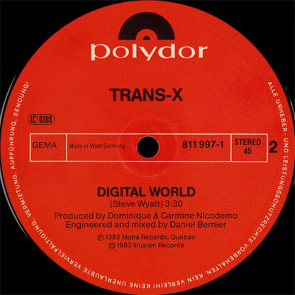 Trans-X : Living On Video / Digital World (12", Maxi, Whi)