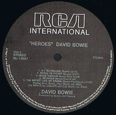 David Bowie : "Heroes" (LP, Album, RE)