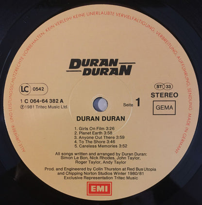 Duran Duran : Duran Duran (LP, Album)