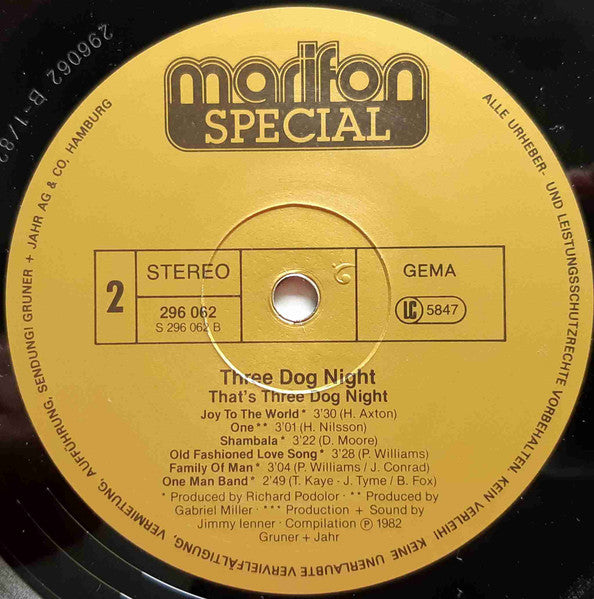 Three Dog Night : That's Three Dog Night (LP, Comp)