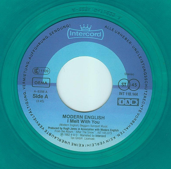 Modern English : I Melt With You / Someone's Calling (7", Single, Gre)