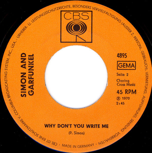 Simon And Garfunkel* : El Condor Pasa (7", Single)