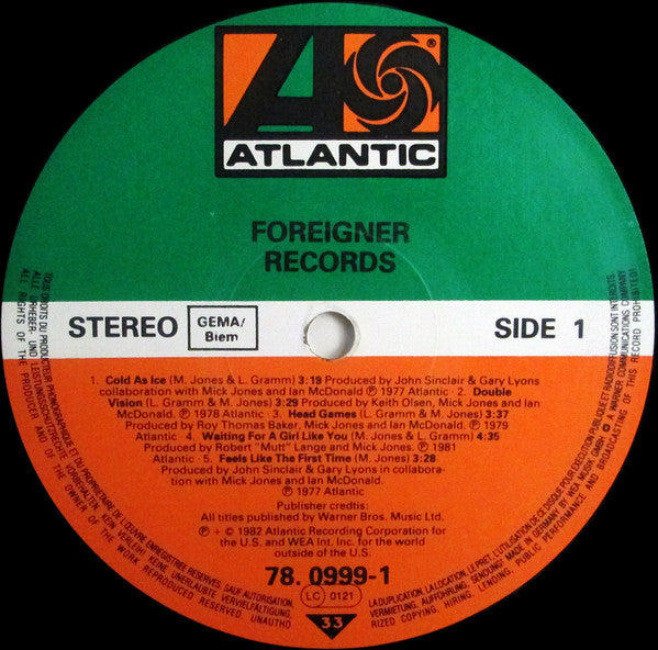 Foreigner : Records (LP, Comp, Gat)