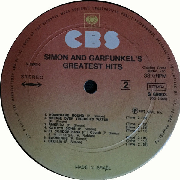 Simon & Garfunkel : Simon And Garfunkel's Greatest Hits (LP, Comp, RE)
