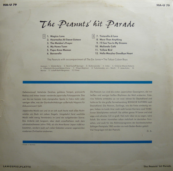 The Peanuts : The Peanuts' Hit Parade (LP, Comp, Mono)
