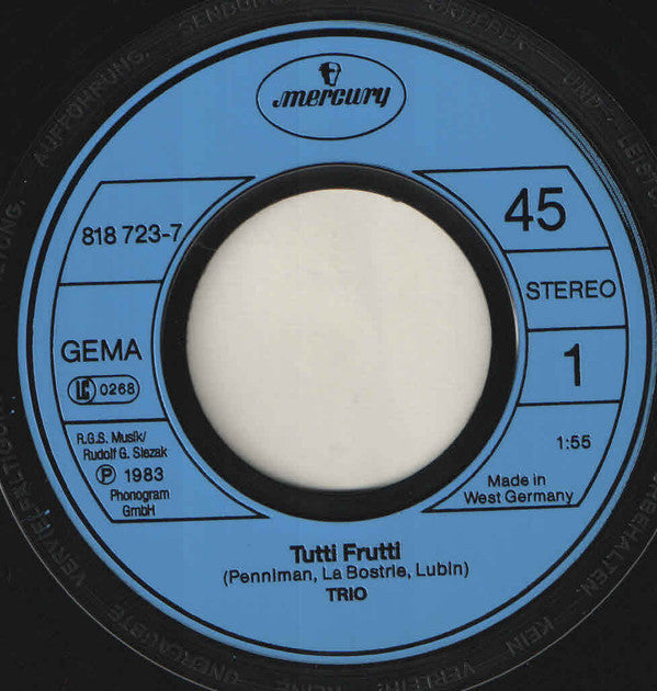 Trio : Tutti Frutti (7", Single)