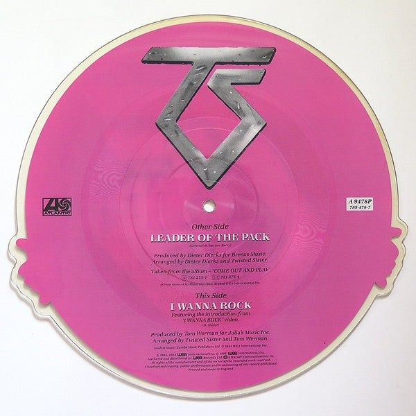 Twisted Sister : Leader Of The Pack (7", Shape, Single, Ltd, Pic)