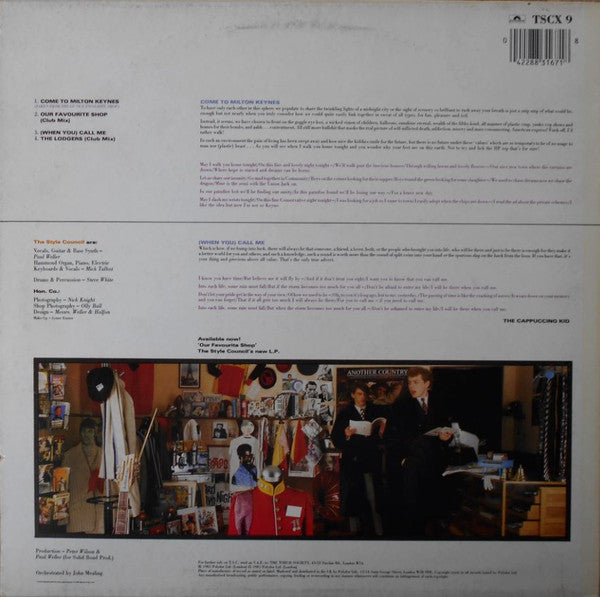 The Style Council : Come To Milton Keynes (12", Single)