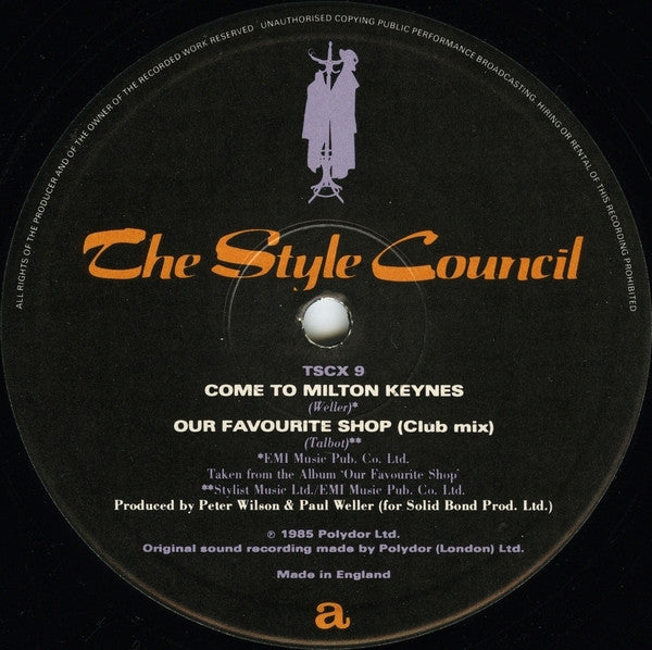 The Style Council : Come To Milton Keynes (12", Single)