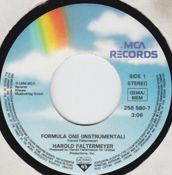 Harold Faltermeyer : Formula One (7", Single)