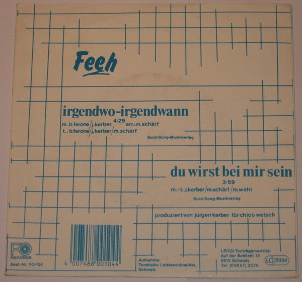 Feeh : Irgendwo... Irgendwann... (7", Single)