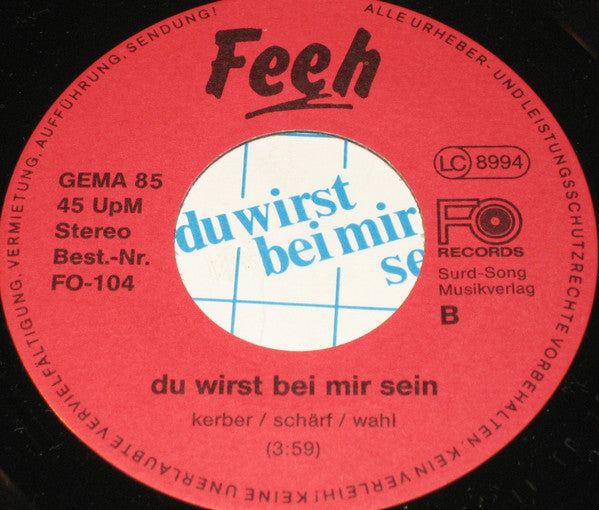 Feeh : Irgendwo... Irgendwann... (7", Single)
