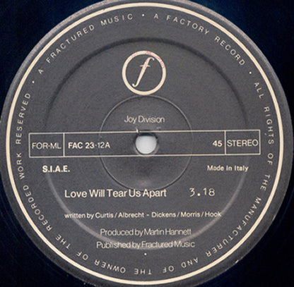 Joy Division : Love Will Tear Us Apart (12", Single, RE)