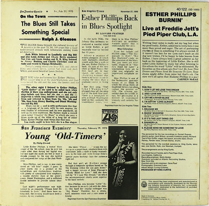 Esther Phillips : Burnin' (Live At Freddie Jett's Pied Piper, L.A.) (LP, Album)