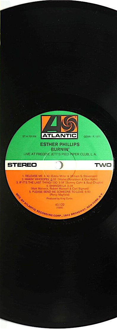 Esther Phillips : Burnin' (Live At Freddie Jett's Pied Piper, L.A.) (LP, Album)