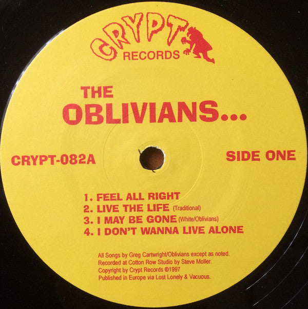 Oblivians : ...Play 9 Songs With Mr. Quintron (LP, Album, Pal)