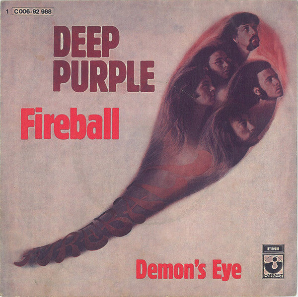Deep Purple : Fireball  (7", Single)