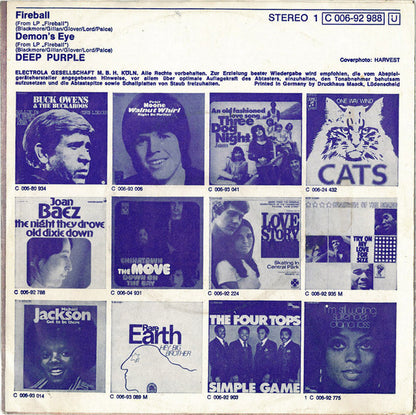 Deep Purple : Fireball  (7", Single)