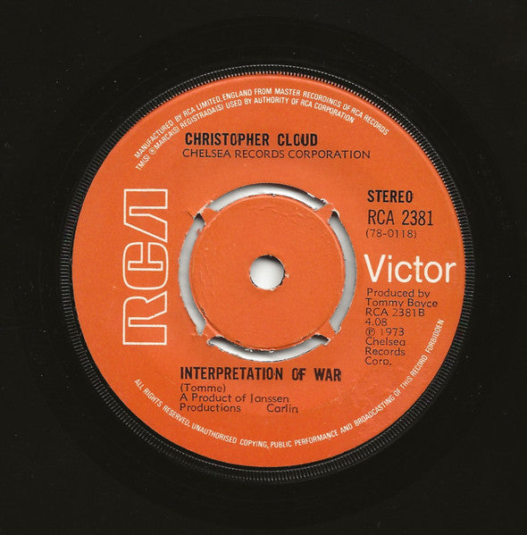 Christopher Cloud : Zip A Dee Doo Dah (7", Single, 4-P)