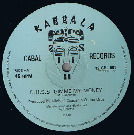 Kabbala : Get Back To Summer / D.H.S.S. Gimmie My Money (12")