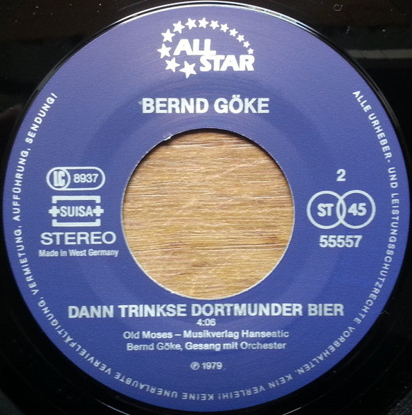 Bernd Göke : Eines Tages Hasse Schwein "Die Schachcomputer-Ballade" (7", Single)