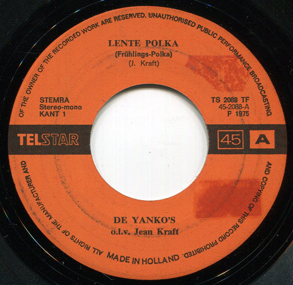 De Yanko's : Lente Polka  (7", Single)