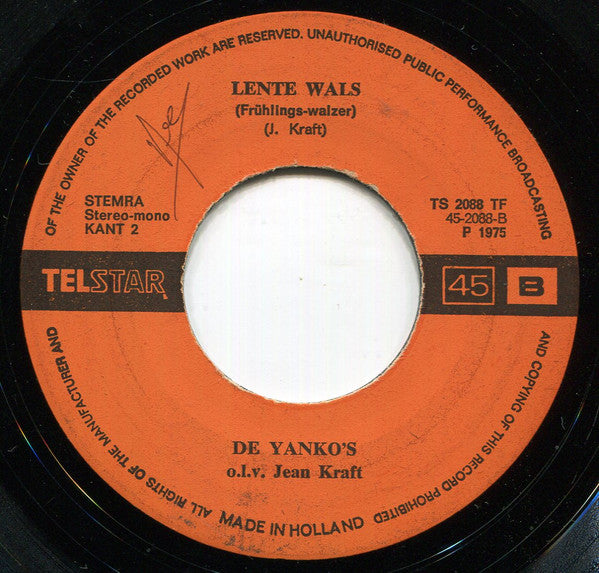 De Yanko's : Lente Polka  (7", Single)