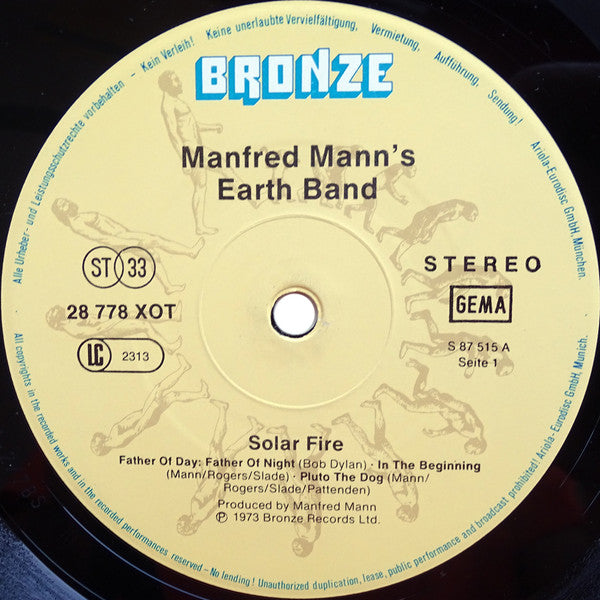 Manfred Mann's Earth Band : Solar Fire (LP, Album, RE)
