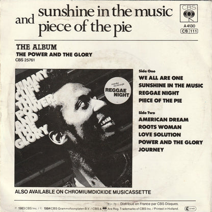 Jimmy Cliff : Sunshine In The Music (7", Single)