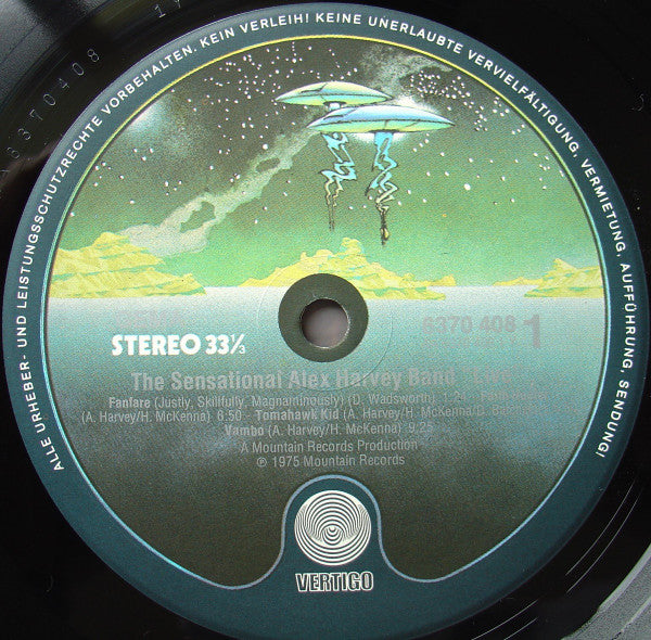 The Sensational Alex Harvey Band : Live (LP, Album, RP)