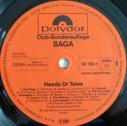 Saga (3) : Heads Or Tales (LP, Album, Club)