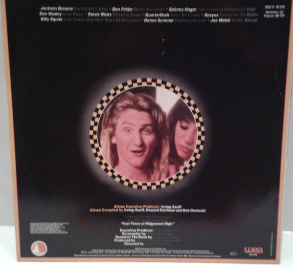 Various : Fast Times At Ridgemont High • Music From The Motion Picture (LP, Comp)