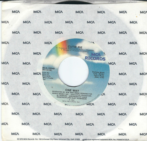 One Way : Cutie Pie (7", Single, Pin)