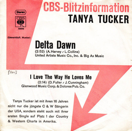 Tanya Tucker : Delta Dawn (7", Single, Promo)