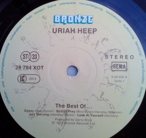 Uriah Heep : The Best Of... (LP, Comp, RE)