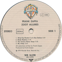 Frank Zappa : Zoot Allures (LP, Album, RE)